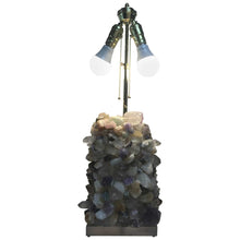 Pair of Vintage Amethyst And Rock Crystal Table Lamps