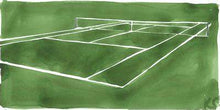 Grass Tennis Court by Kate Schelter