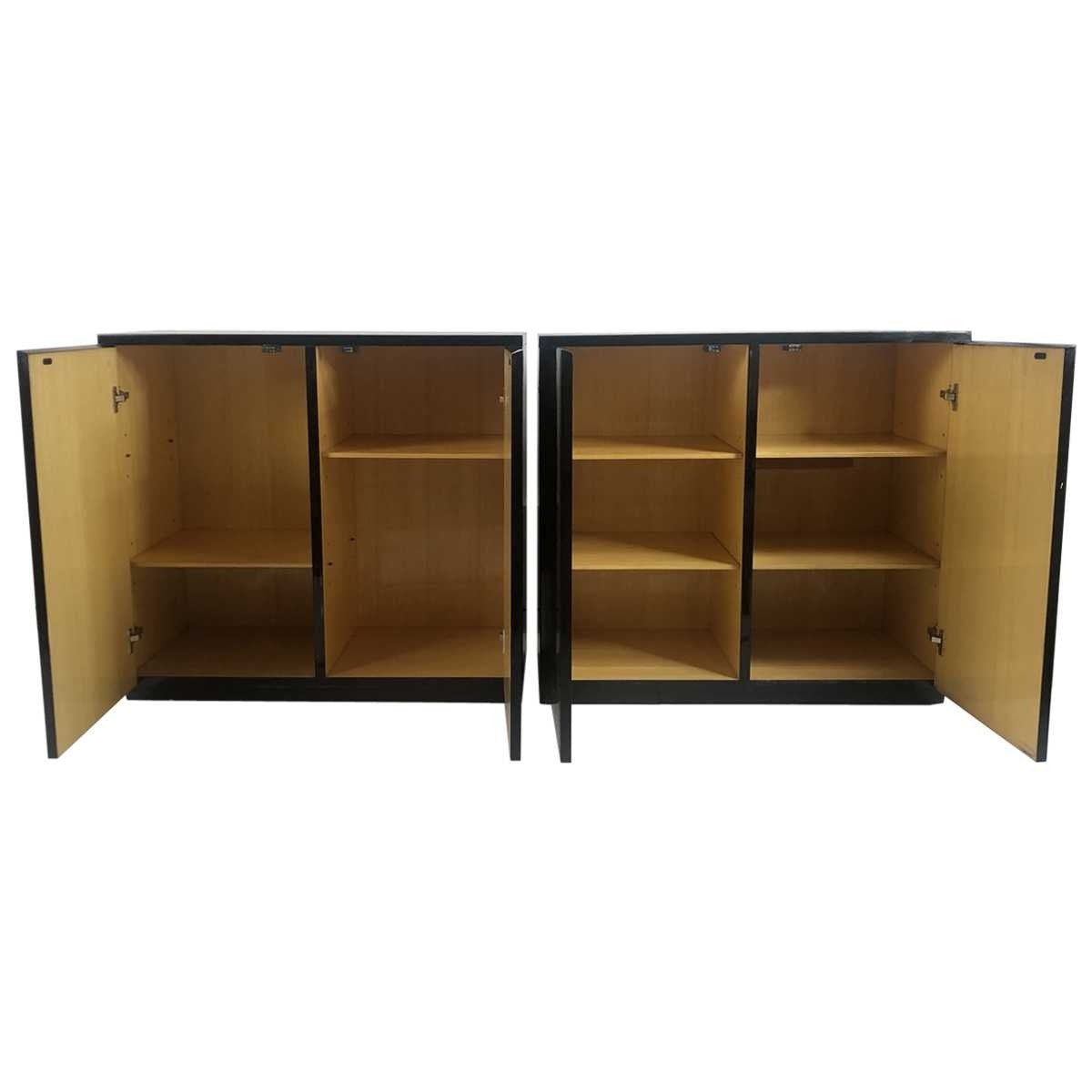 A Pair, Vintage Maitland Smith Two Door Tessellated Cabinets